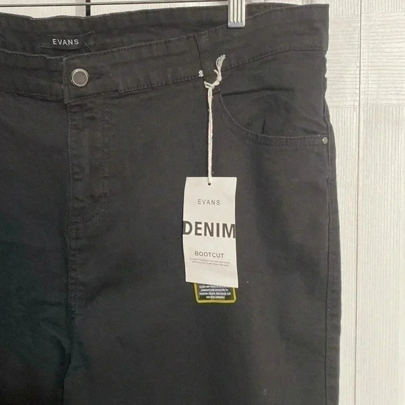 Evan’s denim bootcut short black jean pants - Picture 4 of 11